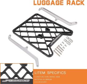 img 2 attached to 🏍️ JFG RACING Motorcycle Luggage Rack - Premium CNC DRZ400 Rack in Silver Finish for All DRZ400 and KLX400 Models