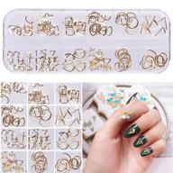 create stunning diy nails with ownsig's 3d golden geometric nail art decals - pattern 02# logo