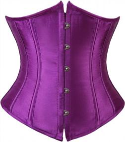 img 4 attached to Black Underbust Corset Top For Women: Waist Trainer, Fashionable Bustier, And Plus Size Corset