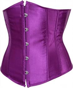 img 2 attached to Black Underbust Corset Top For Women: Waist Trainer, Fashionable Bustier, And Plus Size Corset