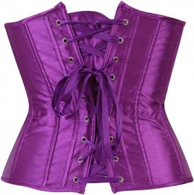 img 1 attached to Black Underbust Corset Top For Women: Waist Trainer, Fashionable Bustier, And Plus Size Corset