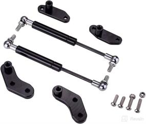 img 4 attached to Black Lesiyou Door Opener Kits for Can-Am Maverick X3 and X3 Max (2017-2022): Front and Rear Door Shocks Struts