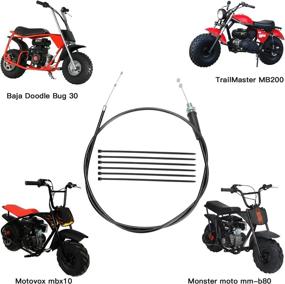 img 2 attached to 🔌 YOXUFA 50 inch Throttle Cable for Coleman CT200U, CT200U-EX, BT200X, Baja Warrior, MB165, MB200, Doodle Bug DB30, Hensim, Massimo, Falcon, Monster Moto, Motovox Mini Bike - Compatible with 79cc, 80cc, 97cc, 196cc, 200cc, 212cc 6.5hp engines