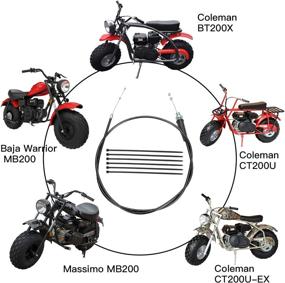 img 3 attached to 🔌 YOXUFA 50 inch Throttle Cable for Coleman CT200U, CT200U-EX, BT200X, Baja Warrior, MB165, MB200, Doodle Bug DB30, Hensim, Massimo, Falcon, Monster Moto, Motovox Mini Bike - Compatible with 79cc, 80cc, 97cc, 196cc, 200cc, 212cc 6.5hp engines