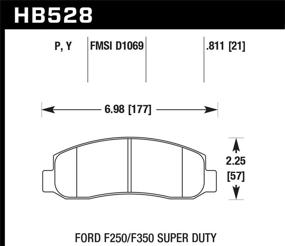 img 1 attached to 🦅 Hawk Performance HB528Y.811 LTS Brake Pad: Advanced Long-lasting Brake Power for Optimal Performance