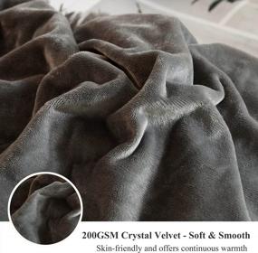 img 1 attached to Experience Luxurious Comfort With XeGe Plush Shaggy Duvet Cover Set - Twin Size Dark Grey With Ultra Soft Crystal Velvet Fluffy Bedding And Faux Fur Pillowcase Included