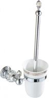 wall mounted toilet brush holder with solid brass crystal deco chrome silver bowl hk-44l logo