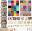 10000pcs polymer clay beads for bracelet making, 40 colors flat round spacer heishi beads with letter charms elastic strings jewelry making kit bracelets necklace (2 storage boxes) logo