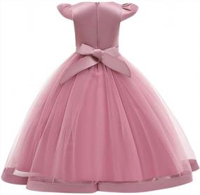 img 2 attached to Puffy Tulle Ball Gowns For Little Girls: Flower Lace Long Princess Dress Ideal For Wedding, Bridesmaid, Pageant, Party, And Communion