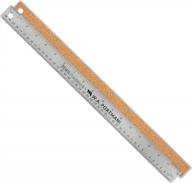 breman 18 inch stainless steel precision ruler with metric and imperial measurement - durable cork back and flexible design logo