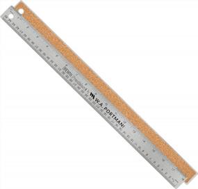 img 4 attached to Breman 18 Inch Stainless Steel Precision Ruler With Metric And Imperial Measurement - Durable Cork Back And Flexible Design