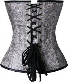 img 2 attached to Get Edgy And Flattering: Charmian'S Spiral Steel Boned Steampunk Gothic Bustier Corset With Chains For Women