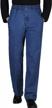 comfortable and stylish: zoulee men's full elastic waist denim pull-on pants logo
