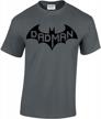 unleash your inner hero with cbtwear's super dadman bat t-shirt for men logo