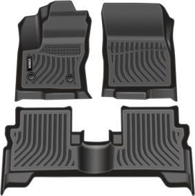 img 4 attached to 🚗 VIWIK All Weather Floor Mats for 2013-2019 Escape/C-Max, Custom Fit Full Set including 1st and 2nd Row Front & Rear, TPE Black Automotive Floor Liners