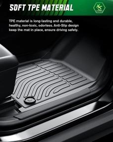 img 1 attached to 🚗 VIWIK All Weather Floor Mats for 2013-2019 Escape/C-Max, Custom Fit Full Set including 1st and 2nd Row Front & Rear, TPE Black Automotive Floor Liners