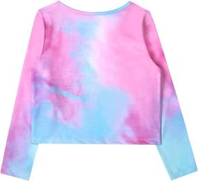 img 3 attached to 🌈 Stylish and Vibrant Rainbow Sleeve Blouse Shirts for Girls - Tops, Tees & Blouses