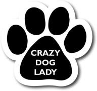 🐶 crazy dog lady pawprint car magnet - show off your passion for pups with magnet me up paw print auto truck decal magnet! логотип