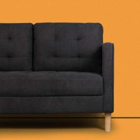 img 3 attached to Stylish And Comfortable Mid-Century Loveseat Sofa For Home And Office By JIASTING