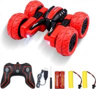 dodomagxanadu rc cars: double-sided stunt car with 360° flips, 4wd, and 2 rechargeable batteries for hours of racing fun! logo