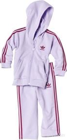 img 1 attached to Adidas Unisex Hooded Tracksuit Magenta Apparel & Accessories Baby Boys : Clothing