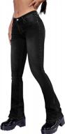 stylish and comfortable: paslter women's skinny black jeans with flare bootcut and stretch for low rise fit logo