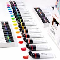 набор гуашевых красок himi - 24 ярких цвета в тубах по 12 мл - нетоксичен, идеально подходит для холста и бумаги - идеальные товары для творчества для профессионалов, студентов и детей. логотип