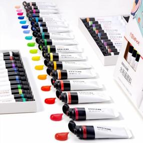 img 4 attached to HIMI Gouache Paint Set - 24 Vibrant Colors In 12Ml Tubes - Non Toxic, Perfect For Canvas And Paper - Ideal Art Supplies For Professionals, Students, And Kids.