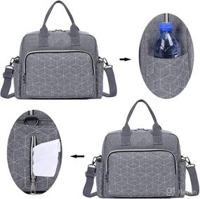 img 2 attached to 👜 Mom's Must-Have Grey2 Diaper Bag Tote: Waterproof, Portable, and Spacious with Shoulder Strap