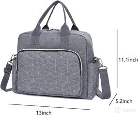 img 3 attached to 👜 Mom's Must-Have Grey2 Diaper Bag Tote: Waterproof, Portable, and Spacious with Shoulder Strap
