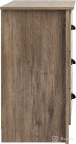 img 1 attached to 🌾 Salt Spring Drifted Gray Tall 3-Drawer Nightstand by Prepac