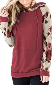 img 4 attached to Angashion Women'S Floral Printed Long Sleeve Hoodies Sweatshirt Tops - Stylish & Comfortable Pullover Sweaters