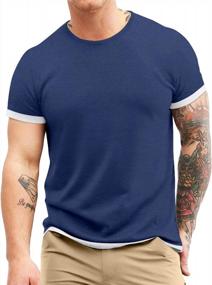 img 4 attached to Men'S Short Sleeve Athletic T-Shirt: Classic Top For Casual Workout & Summer Sports, Sizes S-5XL - Aiyino