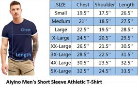 img 2 attached to Men'S Short Sleeve Athletic T-Shirt: Classic Top For Casual Workout & Summer Sports, Sizes S-5XL - Aiyino