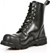 upgrade your style with new rock men's black leather boots - model m.newmili083-s1 logo