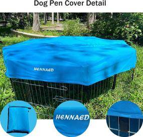 img 2 attached to HENNAED 24 Inch Wide 8 Panel Dog Playpen Cover - Prevents Escape, Indoor/Outdoor Pet Pen Cover (PLAYPEN NOT Included)