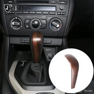 yiwang car center gear shift head cover накладка для bmw e48 e61 e64 e65 e85 e86 e53 e81 e82 e87 e90 e91 e92 e93 f01 e87 1 series 5-дверный хэтчбек (abs-pine wood grain) логотип