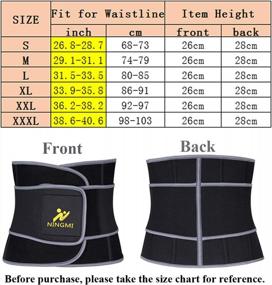 img 2 attached to Adjustable Neoprene Waist Trimmer Sweat Belt Fat Burning For Women - NINGMI Sauna Waist Trainer