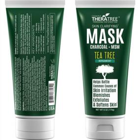 img 3 attached to Deep Cleansing Mud Mask For Clear And Fresh Skin - Infused With Dead Sea Minerals, Activated Charcoal, And Tea Tree Oil By Oleavine TheraTree