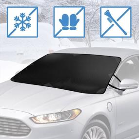 img 1 attached to Protect Your Vehicle From Winter Elements With BDK'S Waterproof Windshield Cover With Magnetic Guard For Ice, Snow And Hail Protection!