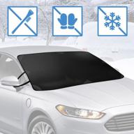 protect your vehicle from winter elements with bdk's waterproof windshield cover with magnetic guard for ice, snow and hail protection! logo