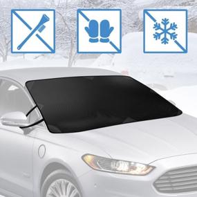 img 4 attached to Protect Your Vehicle From Winter Elements With BDK'S Waterproof Windshield Cover With Magnetic Guard For Ice, Snow And Hail Protection!