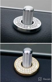 img 1 attached to Mercedes Benz Accessories Parts Bling - 1797 Compatible Door Lock Pins Caps for W204 W205 W213 X204 C E Class GLC AMG, Crystal Silver 4 Pack - Covers, Decals, Stickers Interior Decorations for Windows, Enhancing Style for Women and Men