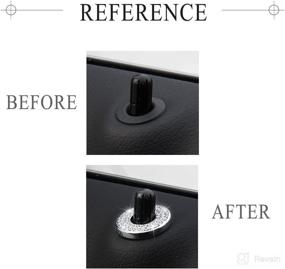 img 3 attached to Mercedes Benz Accessories Parts Bling - 1797 Compatible Door Lock Pins Caps for W204 W205 W213 X204 C E Class GLC AMG, Crystal Silver 4 Pack - Covers, Decals, Stickers Interior Decorations for Windows, Enhancing Style for Women and Men