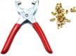 complete eyelets and pliers kit for easy and effective leather and fabric repairs logo