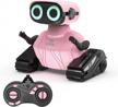 gilobaby pink rc robot toy with flexible head & arms, music, dance moves, and led eyes - ideal birthday gift for boys and girls aged 5-7 years. 2.4ghz remote control for enhanced control. logo