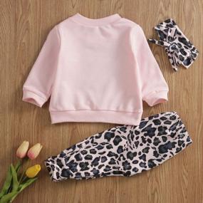 img 3 attached to Cute Toddlers Girls Long Sleeve Sweatshirt And Pants Set With Funny Letter Prints - Perfect Fall And Winter Outfits For Your Baby Girl