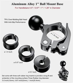 img 3 attached to 🚲 BRCOVAN Aluminum Alloy 1'' Ball Handlebar Mount for Rails 0.5'' to 1.26'' in Diameter, Easy Installation Handlebar Ball Mount for RAM Mounts 1'' Ball Socket Arm & Motorcycle Bike Phone Mount Holder