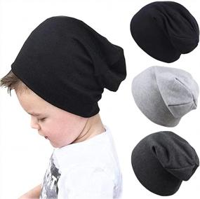 img 1 attached to Adeimoo Baby Boys Hat Cotton Beanies For Baby Infant Toddler Warm Slouchy Skullcap Hats Baby Soft Cute Knit Cap