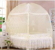 yellow mosquito net bed tent canopy curtains with stand - perfect for twin, full, or queen beds - by cdybox logo